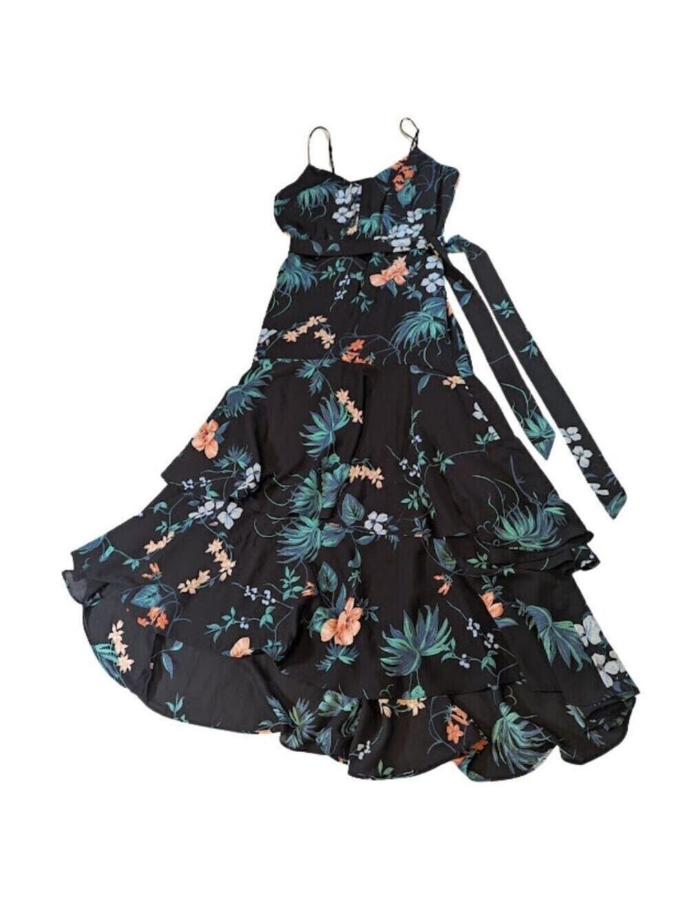 Banana Republic Floral Tiered Maxi Dress – Size 0